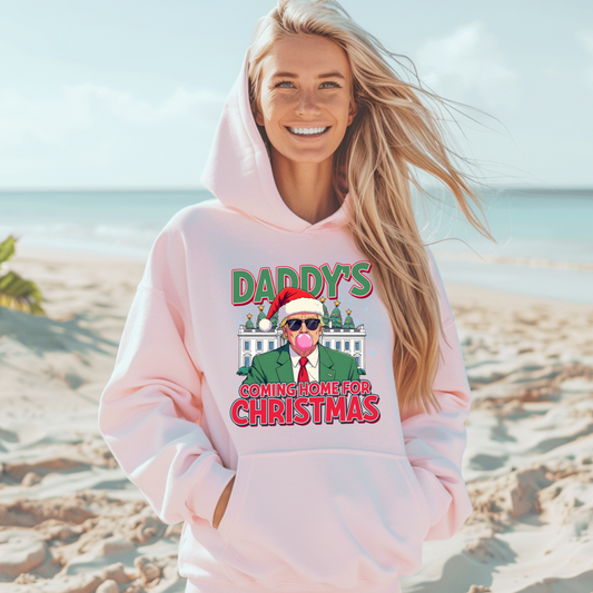 Daddy's Coming Home For Christmas Inspired Hoodie